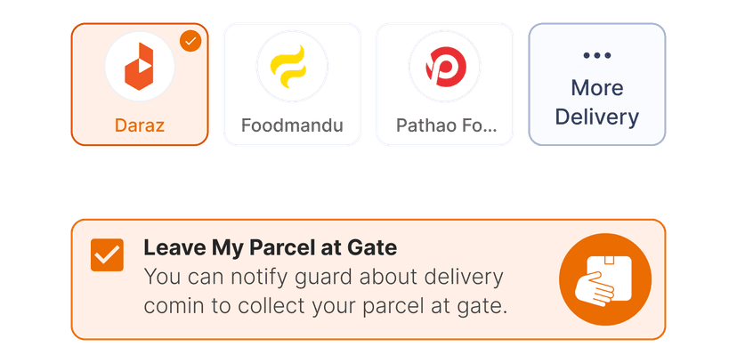 Leave Parcel at gate